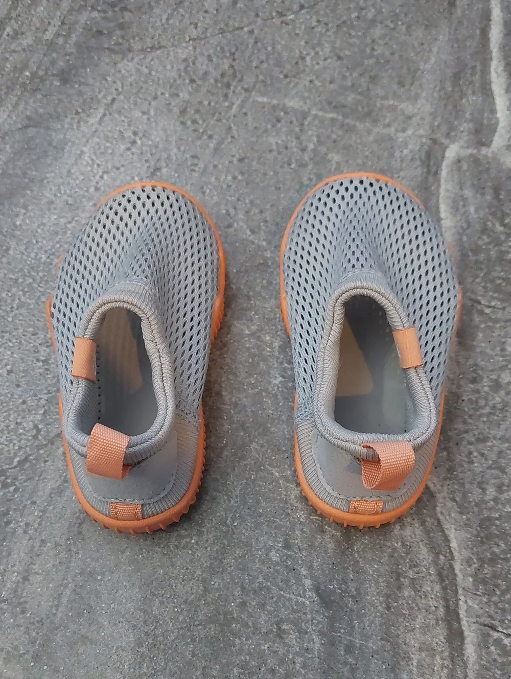 Nike Kids Water Shoes Gray with Orange Trim